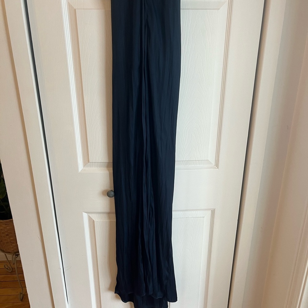 Crinkled Halter Satin Maxi Dress - Picture 3 of 9